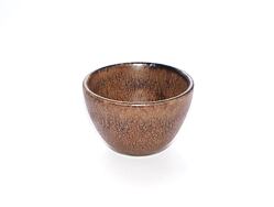 Keramická miska na kužílky hnědá efektní/mini 3.