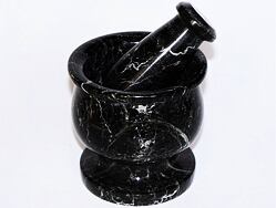 HMOŽDÍŘ kamenný 10cm - černý onyx slouží k rozdrcení a rozmělnění vykuřovadel, zhomogenizování vykuřovacích směsí