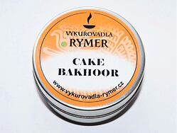 Cake Bakhoor nebo bakhor, bakhur, oud je vykuřovací směs s omamnou orientální vůní jež harmonizuje energie a přináší povznesenou náladu, parfém ve vykuřovadle