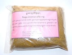 Vykuřovací prášek - NAGA INCENSE OFFERING vykuřovací směs, nazývaná sang z Bhůtánu se pálí k obětování božstvům, ochrana před zlými duchy a démony, očistění prostoru i vlastní karmy