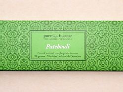 Vonné tyčinky - Pure Incense, Absolute Patchouli  přírodní luxusní vonné tyčinky, agarbathi vhodné k provonění prostoru s ušlechtilou vůní