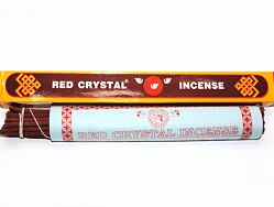 Vonné tyčinky RED CRYSTAL, premium  přírodní řemeslné tradiční himálajské vonné tyčinky vhodné k čištění a meditaci