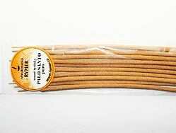 Vonné tyčinky - PALO SANTO puro, spalujte, pokud potřebujete silně očistit prostor nebo osoby, na zahnání všeho negativního, při únavě způsobené nervovým vyčerpáním, k uklidnění, zvýšení citlivosti k jemnohmotným vibracím i navození věšteckých schopností a vizí, tyčinky mají sladce kokosovou vůni, pryskyřičnatě dřevitou s jemnými tóny exotického ovoce.