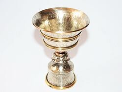 KADIDELNICE -  KALICH /stříbrná patina / 1. vykuřovací miska také kadidelnice je ohnivzdorná nádoba určená k pálení vykuřovadel