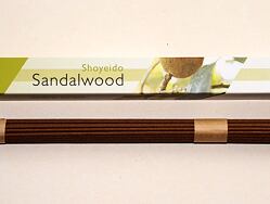 Vonné tyčinky - Overtones - SANDALWOOD, Shoyeido  luxusní vonné tyčinky s minimem kouře pro provonění prostoru a vytvoření relaxační atmosféry