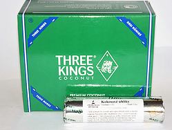 KRABICE Three Kings, kokosové uhlíky ( 10 válců v krabici )