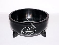 KADIDELNICE miska/pentagram/, velká vykuřovací miska také kadidelnice je ohnivzdorná nádoba určená k pálení vykuřovadel