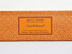 Vonné tyčinky - Pure Incense, Absolute Sandalwood  přírodní luxusní vonné tyčinky, agarbathi vhodné k provonění prostoru s ušlechtilou vůní