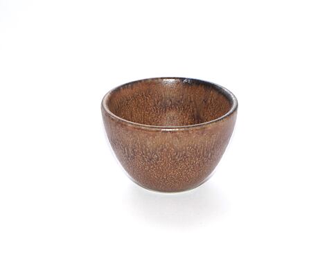 Keramická miska na kužílky hnědá efektní/mini 3.