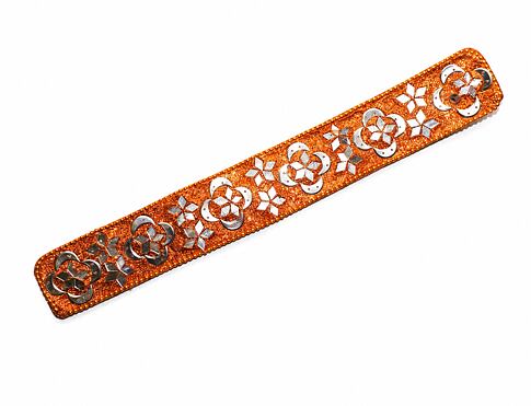 Stojánek lyže dřevo -orient oranžový 