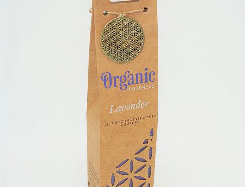 Vonné kužílky - Organic LAVENDER přírodní vykuřovací kužílky, františky vhodné k provonění místností, harmonizaci a meditaci