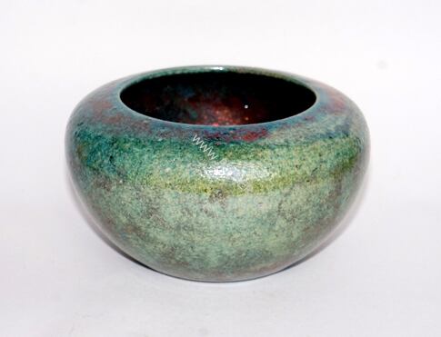 Kadidelnice keramická, RAKU miska V./tyrkysová