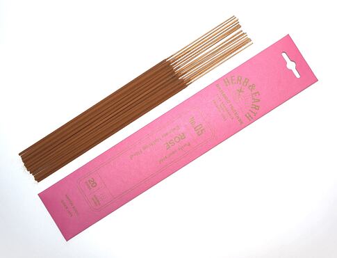 Vonné tyčinky - Herb and Earth ROSE, Nippon Kodo  luxusní vonné tyčinky s minimem kouře pro provonění prostoru a vytvoření relaxační atmosféry