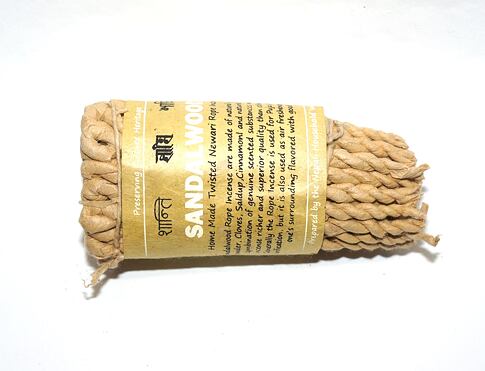 Vonné tyčinky, provázky DHUPAYA - Sandalwood  přírodní řemeslné tradiční himálajské vonné provázky vhodné k čištění a meditaci