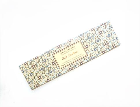Vonné tyčinky - Pure Incense, Absolute  Oud  přírodní luxusní vonné tyčinky, agarbathi vhodné k provonění prostoru s ušlechtilou vůní