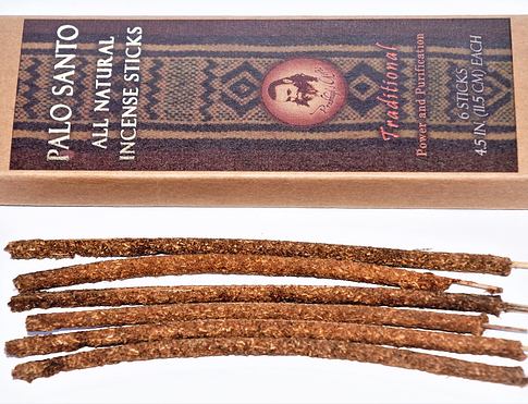 Šamanské tyčinky - PALO SANTO, tradiční vonné tyčinky vhodné jako alternativa k vykuřovadlům s očistnými, relaxačními či spirituálními účinky