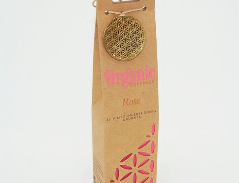 Vonné kužílky - Organic ROSE přírodní vykuřovací kužílky, františky vhodné k provonění místností, harmonizaci a meditaci