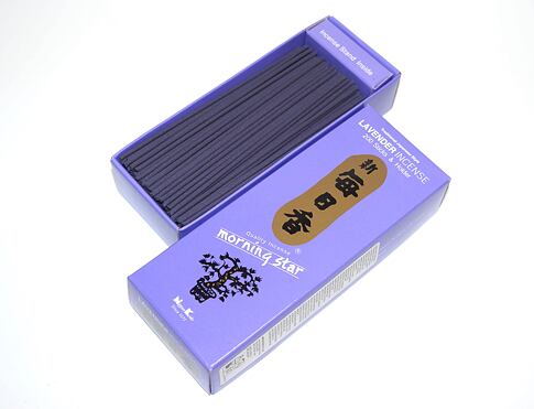 Vonné tyčinky - Morning Star LAVENDER, Nippon Kodo  luxusní vonné tyčinky s minimem kouře pro provonění prostoru a vytvoření relaxační atmosféry