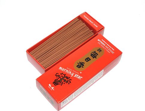Vonné tyčinky - Morning Star MYRRH, Nippon Kodo  luxusní vonné tyčinky s minimem kouře pro provonění prostoru a vytvoření relaxační atmosféry