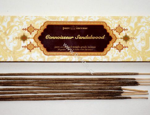 Vonné tyčinky - Pure Incense, Sandalwood přírodní luxusní vonné tyčinky, agarbathi vhodné k provonění prostoru s ušlechtilou vůní