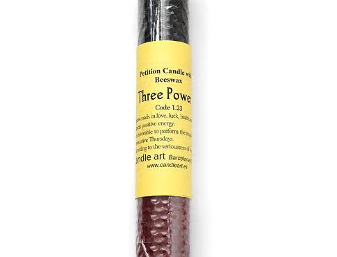 Svíce Three Power z včelího vosku