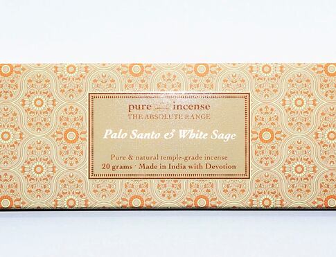 Vonné tyčinky - Pure Incense, Absolute Palo Santo a White Sage  přírodní luxusní vonné tyčinky, agarbathi vhodné k provonění prostoru s ušlechtilou vůní