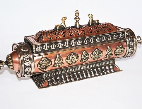 Stojánek Tibet/kov truhlička /1.