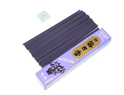 Vonné tyčinky - Morning Star LAVENDER, Nippon Kodo /50ks  luxusní vonné tyčinky s minimem kouře pro provonění prostoru a vytvoření relaxační atmosféry