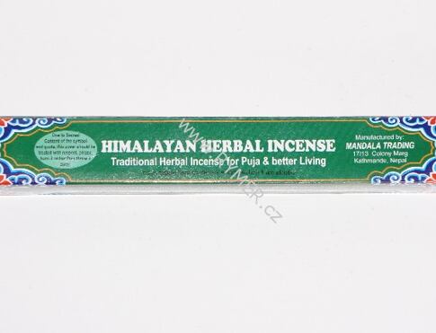 Vonné tyčinky  HIMALAYAN HERBAL INCENSE přírodní řemeslné tradiční himálajské vonné tyčinky vhodné k čištění a meditaci