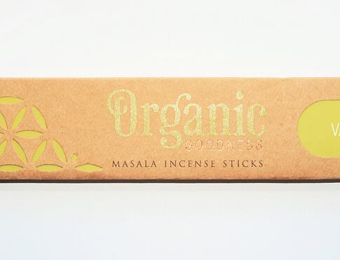 Vonné tyčinky - Organic VANILLA přírodní vonné tyčinky, agarbathi vhodné k provonění prostoru s ušlechtilou vůní