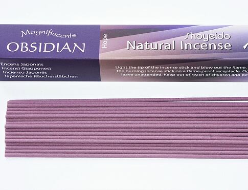 Vonné tyčinky - Magnifiscents - OBSIDIAN, Shoyeido  luxusní vonné tyčinky s minimem kouře pro provonění prostoru a vytvoření relaxační atmosféry