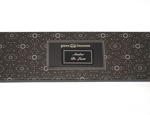 Vonné tyčinky - Pure Incense, Amber De Luxe  přírodní luxusní vonné tyčinky, agarbathi vhodné k provonění prostoru s ušlechtilou vůní