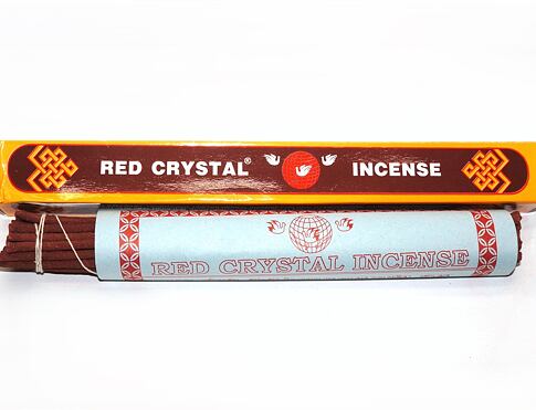 Vonné tyčinky RED CRYSTAL, premium  přírodní řemeslné tradiční himálajské vonné tyčinky vhodné k čištění a meditaci