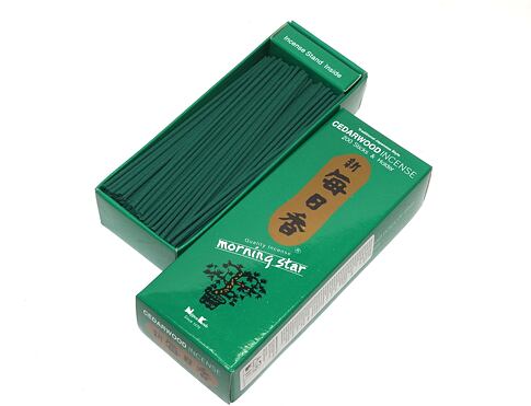 Vonné tyčinky - Morning Star CEDARWOOD, Nippon Kodo  luxusní vonné tyčinky s minimem kouře pro provonění prostoru a vytvoření relaxační atmosféry