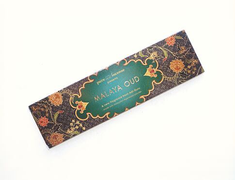 Vonné tyčinky - Pure Incense, Malaya Oud přírodní luxusní vonné tyčinky, agarbathi vhodné k provonění prostoru s ušlechtilou vůní