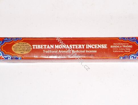 Vonné tyčinky TIBETAN MONASTERY INCENSE přírodní řemeslné tradiční himálajské vonné tyčinky vhodné k čištění a meditaci
