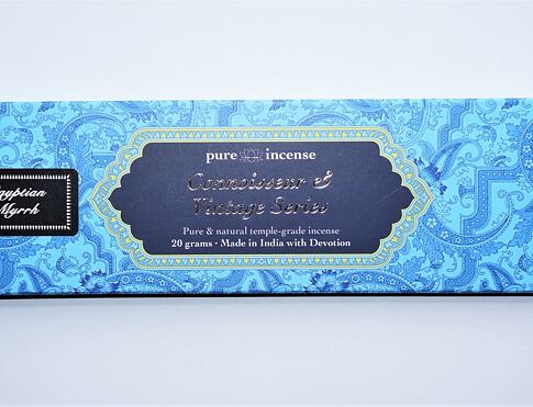 Vonné tyčinky - Pure Incense, Egyptian Myrrh  přírodní luxusní vonné tyčinky, agarbathi vhodné k provonění prostoru s ušlechtilou vůní