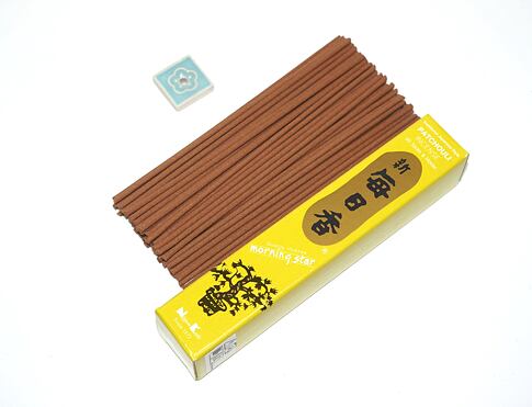 Vonné tyčinky - Morning Star PATCHOULI, Nippon Kodo /50ks  luxusní vonné tyčinky s minimem kouře pro provonění prostoru a vytvoření relaxační atmosféry