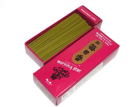 Vonné tyčinky - Morning Star ROSE, Nippon Kodo  luxusní vonné tyčinky s minimem kouře pro provonění prostoru a vytvoření relaxační atmosféry
