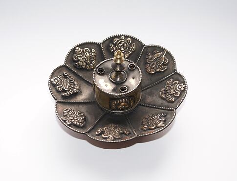 Stojánek Tibet/kovový - měď na pálení vonných tyčinek, bezpečný a stabilní držák na tyčinky