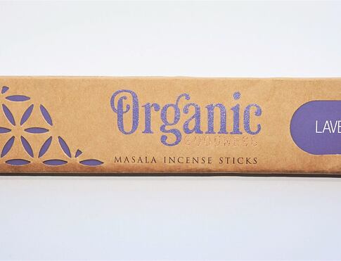 Vonné tyčinky - Organic LAVENDER přírodní vonné tyčinky, agarbathi vhodné k provonění prostoru s ušlechtilou vůní