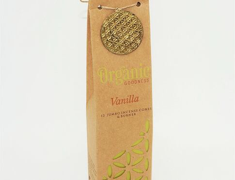Vonné kužílky - Organic VANILLA přírodní vykuřovací kužílky, františky vhodné k provonění místností, harmonizaci a meditaci