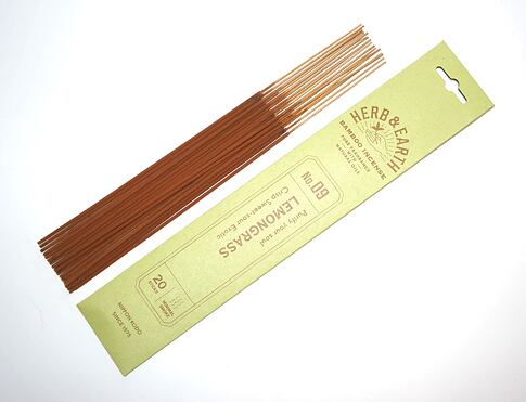 Vonné tyčinky - Herb and Earth LEMONGRASS, Nippon Kodo  luxusní vonné tyčinky s minimem kouře pro provonění prostoru a vytvoření relaxační atmosféry