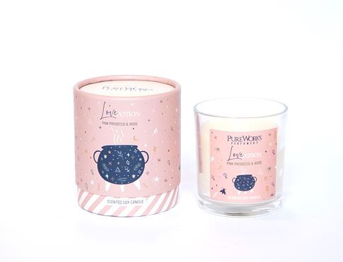 Svíce Magic, LOVE POTION ( Pink Prosecco and Rose )