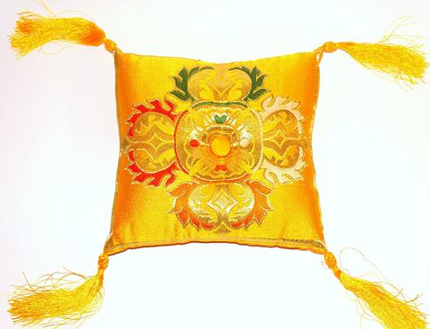 PODLOŽKA POD TIBETSKOU MÍSU, žlutá /symbol dordže