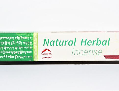 Vonné tyčinky - Natural Herbal Incense/ zelené přírodní řemeslné tradiční himálajské vonné tyčinky vhodné k čištění a meditaci
