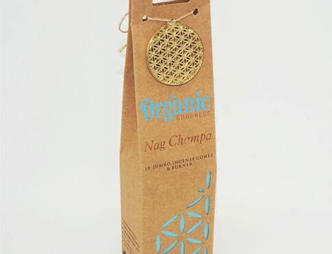 Vonné kužílky - Organic NAGCHAMPA přírodní vykuřovací kužílky, františky vhodné k provonění místností, harmonizaci a meditaci