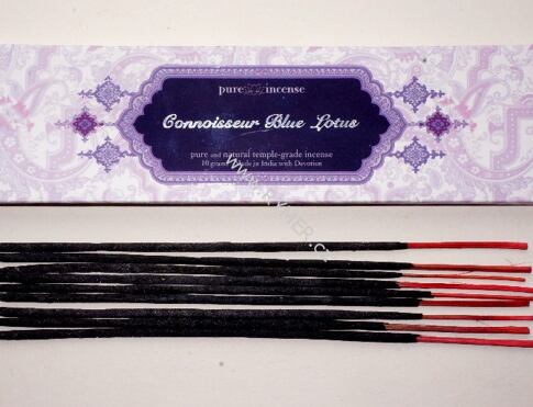 Vonné tyčinky - Pure Incense, Blue Lotus  přírodní luxusní vonné tyčinky, agarbathi vhodné k provonění prostoru s ušlechtilou vůní