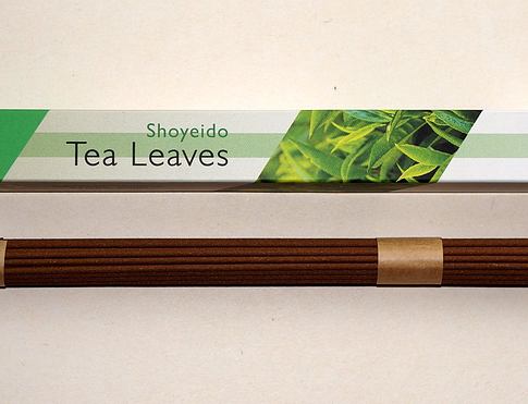Vonné tyčinky - Overtones - TEA LEAVES, Shoyeido  luxusní vonné tyčinky s minimem kouře pro provonění prostoru a vytvoření relaxační atmosféry