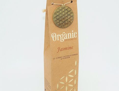 Vonné kužílky - Organic JASMINE přírodní vykuřovací kužílky, františky vhodné k provonění místností, harmonizaci a meditaci